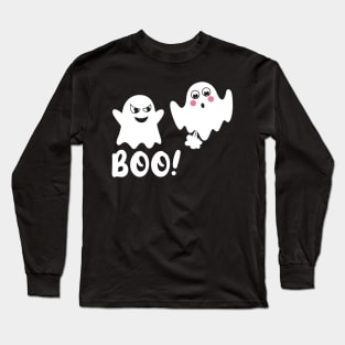 Boo! Scared Ghost Long Sleeve T-Shirt